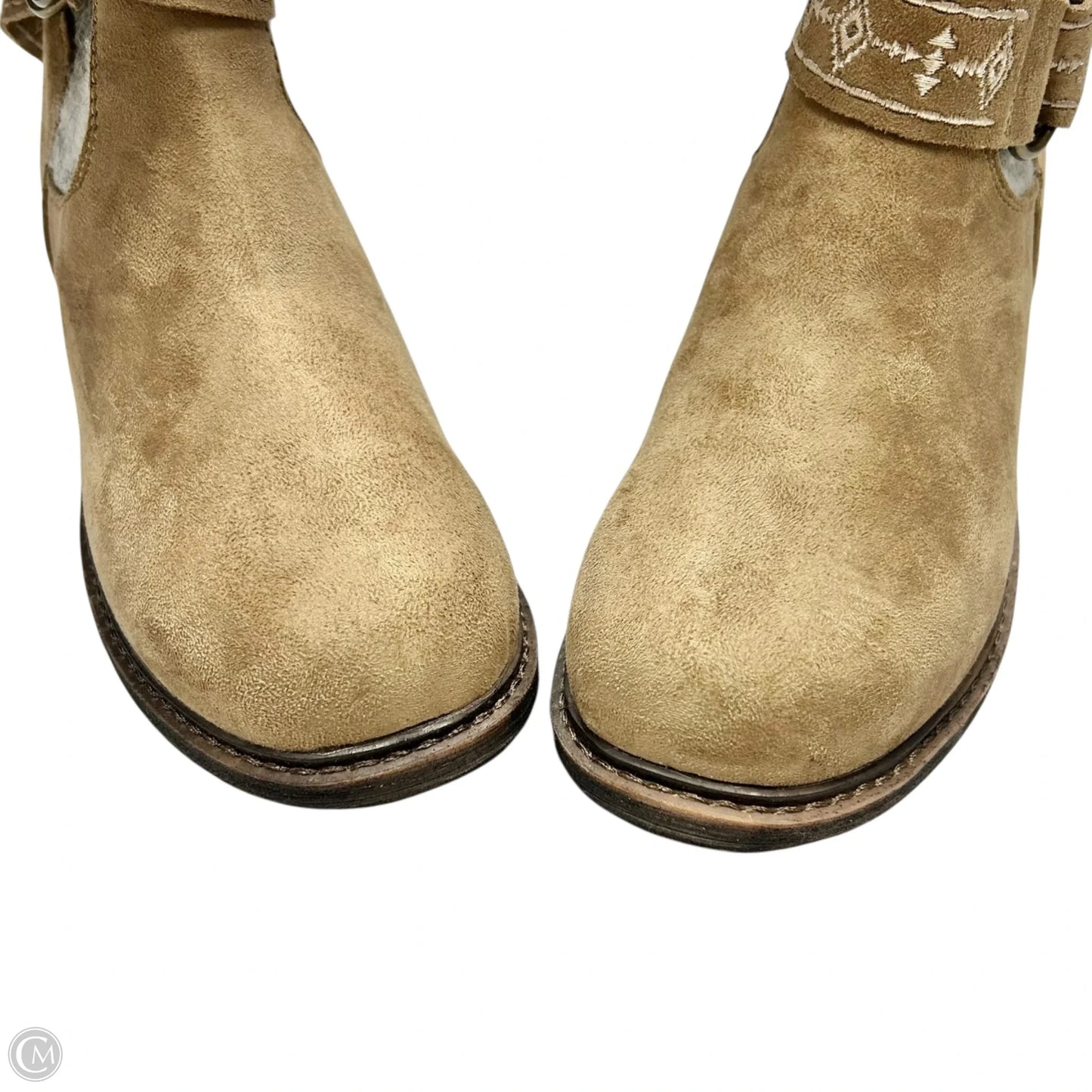 Boots Mid-calf Heels By Muk Luks In Cream & Grey, Size: 9