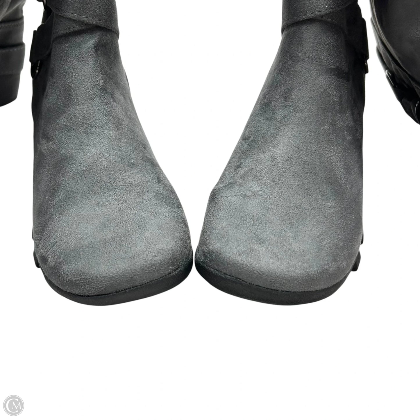 Boots Mid-calf Flats By Unr8ed In Grey, Size: 9
