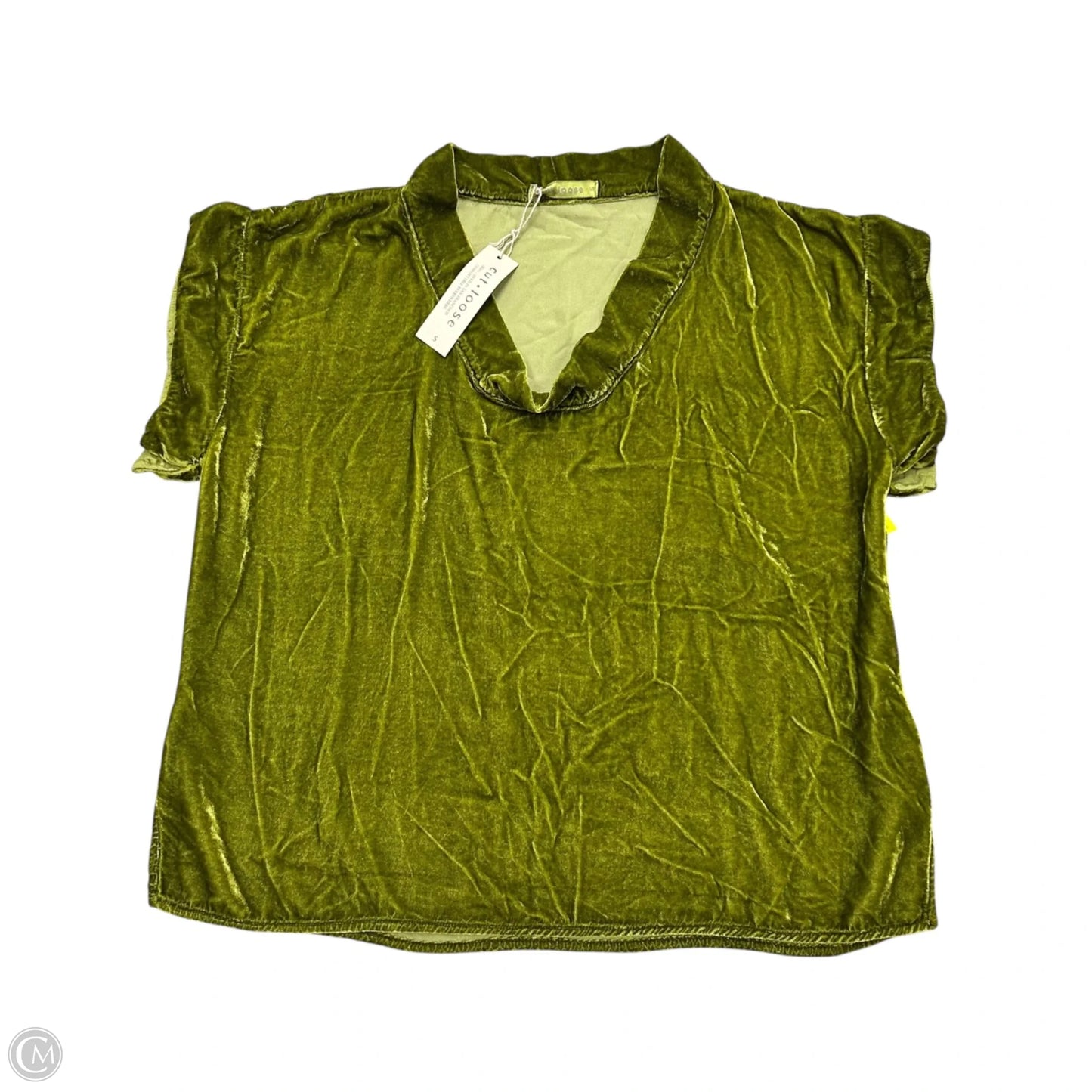 Top Short Sleeve By Cut Loose In Green, Size: S