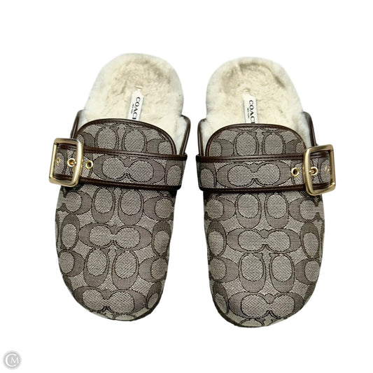 Shoes Designer By Coach In Brown & Cream, Size: 8