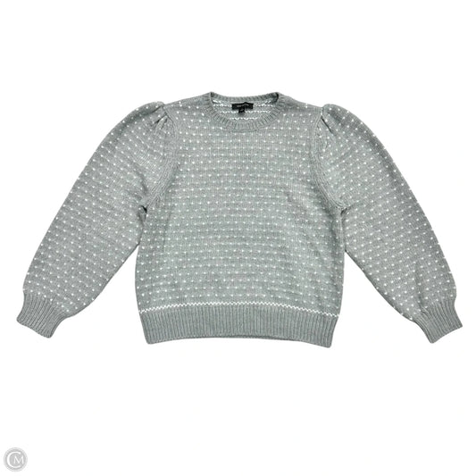 Sweater By Ann Taylor In Grey & White, Size: Xl