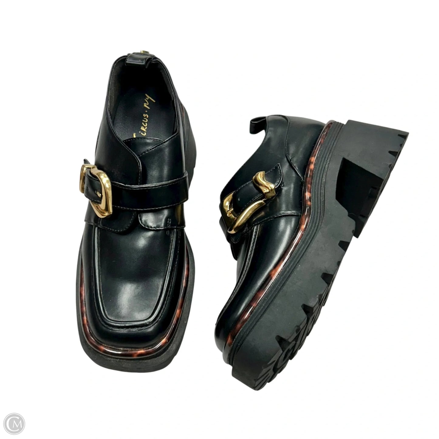 Shoes Heels Block By Circus By Sam Edelman In Black & Gold, Size: 7.5