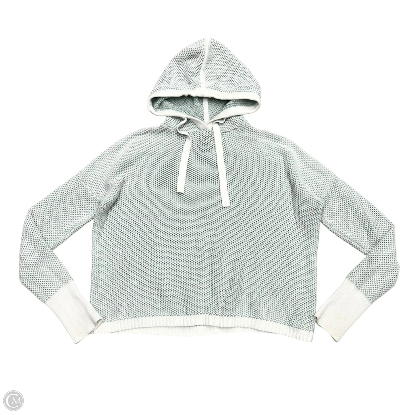 Sweatshirt Hoodie By Rachel Zoe In Blue & White, Size: M