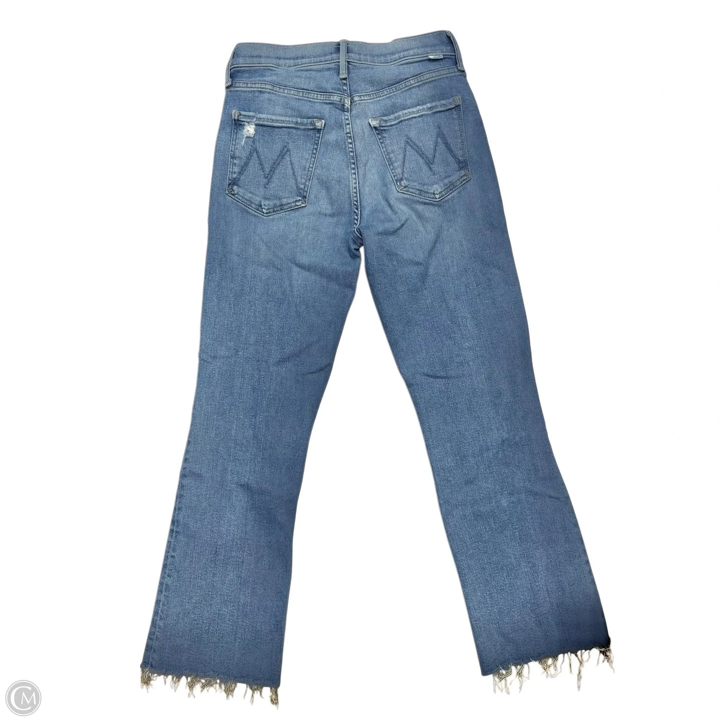 Jeans Straight By Mother In Blue Denim, Size: 4