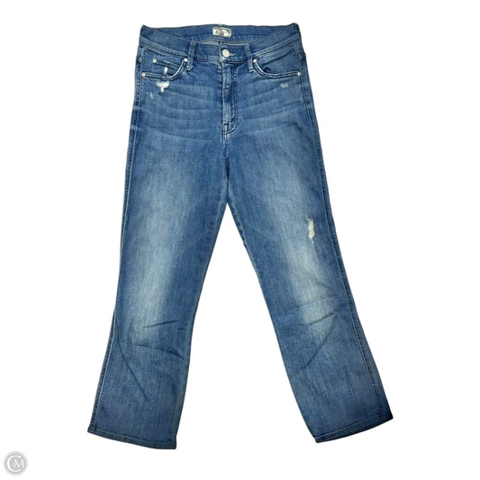 Jeans Straight By Mother In Blue Denim, Size: 2