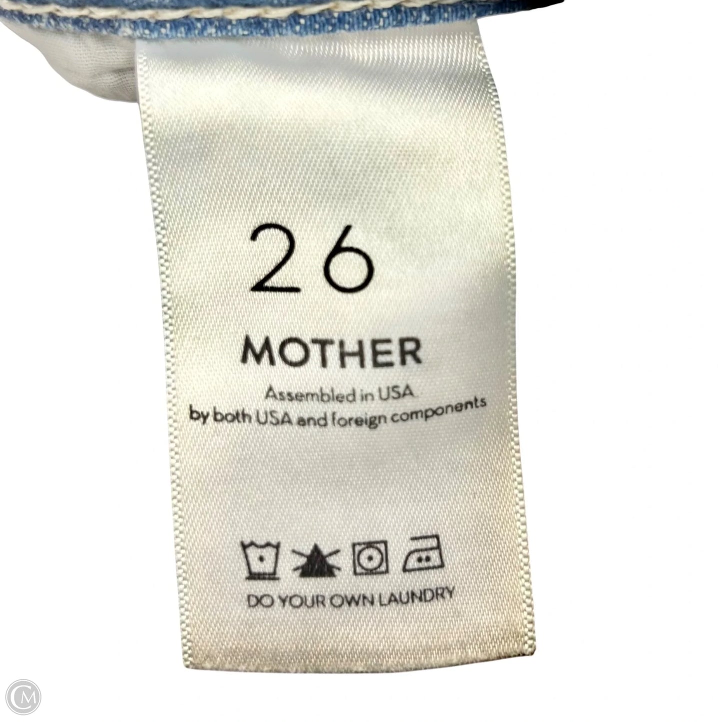 Jeans Straight By Mother In Blue Denim, Size: 2