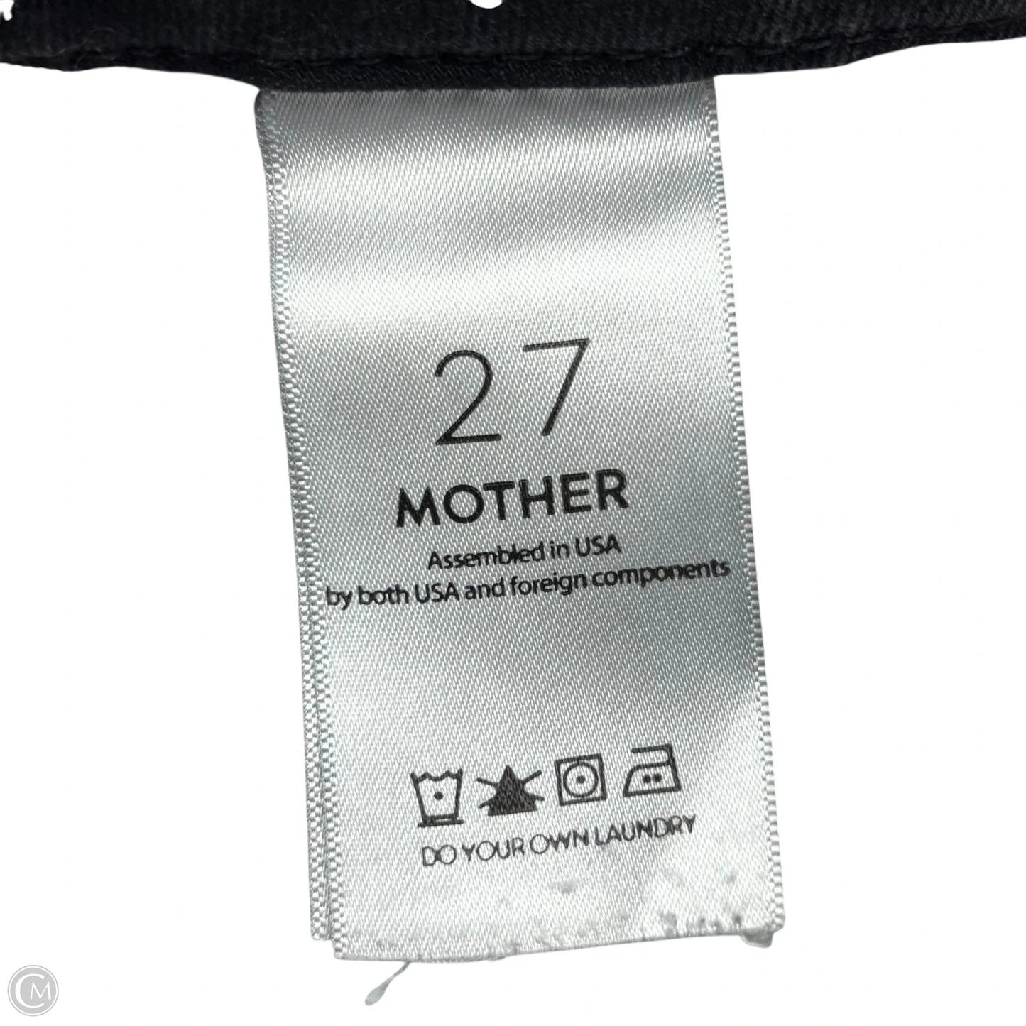 Jeans Skinny By Mother In Black Denim, Size: 4