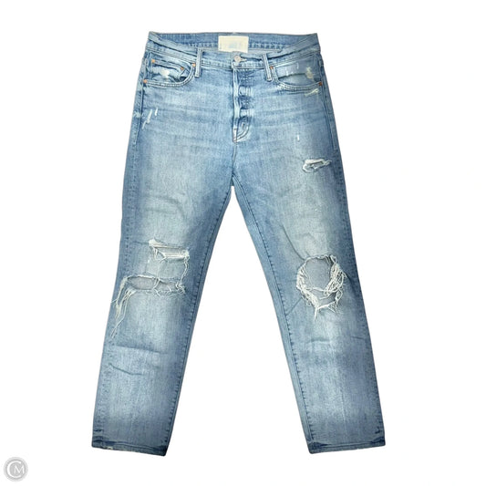 Jeans Straight By Mother In Blue Denim, Size: 4