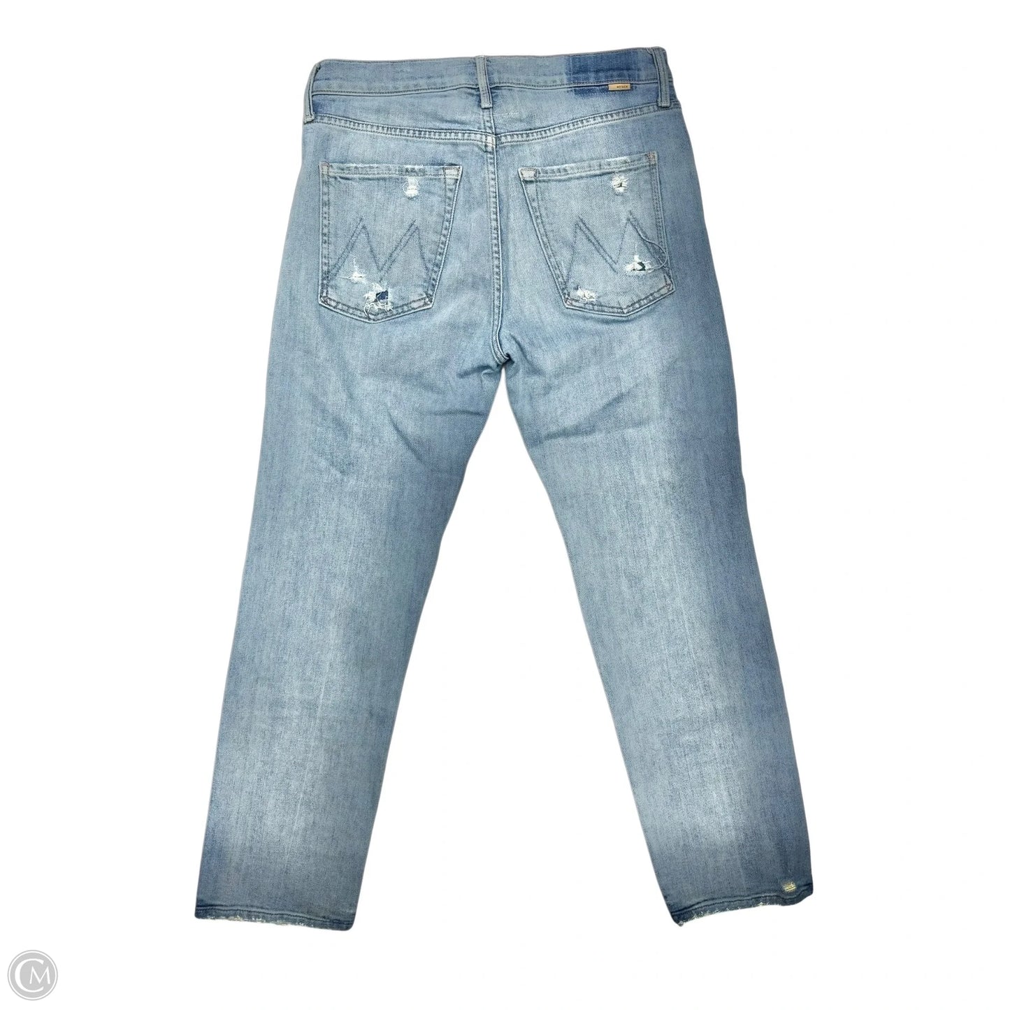 Jeans Straight By Mother In Blue Denim, Size: 4