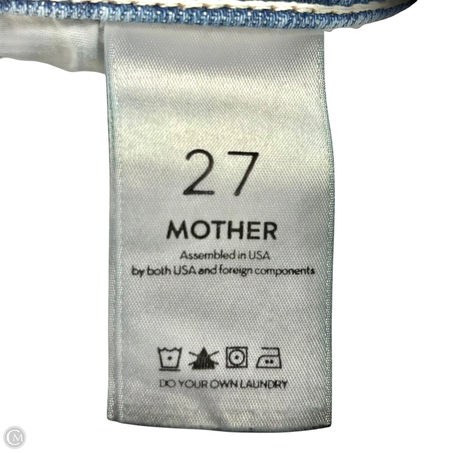 Jeans Straight By Mother In Blue Denim, Size: 4