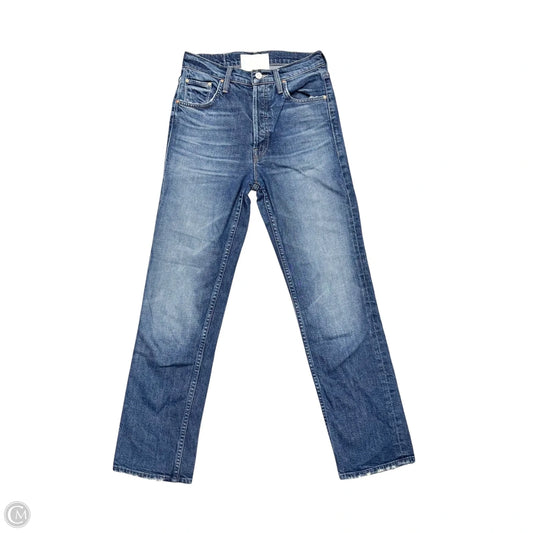 Jeans Straight By Mother In Blue Denim, Size: 2