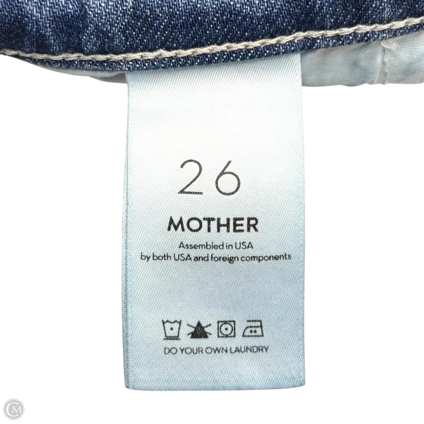 Jeans Straight By Mother In Blue Denim, Size: 2