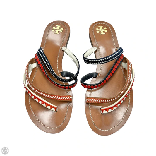 Shoes Designer By Tory Burch In Blue & Red & White, Size: 9