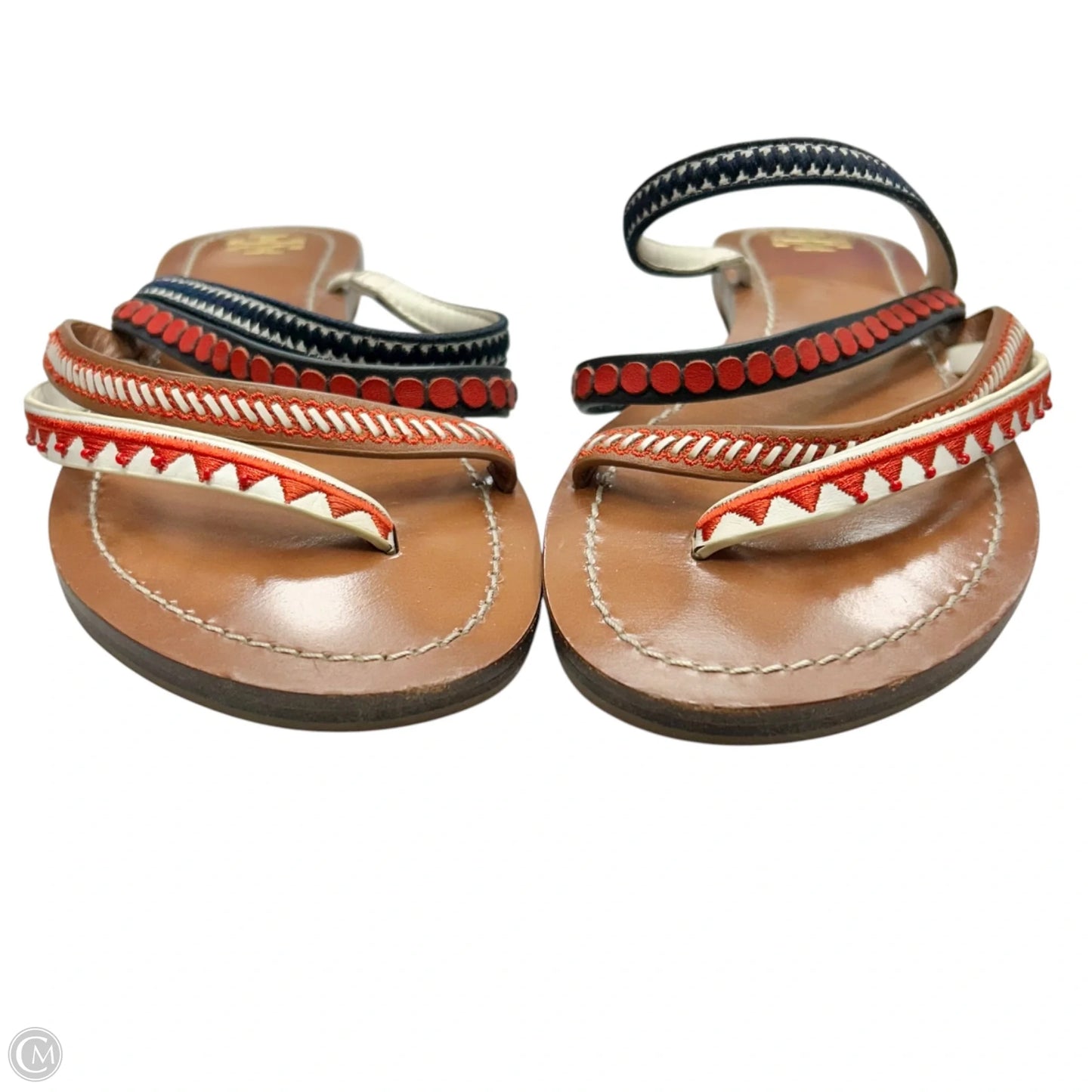 Shoes Designer By Tory Burch In Blue & Red & White, Size: 9