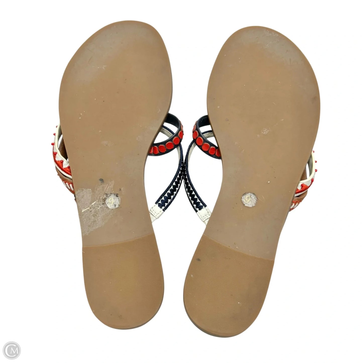 Shoes Designer By Tory Burch In Blue & Red & White, Size: 9