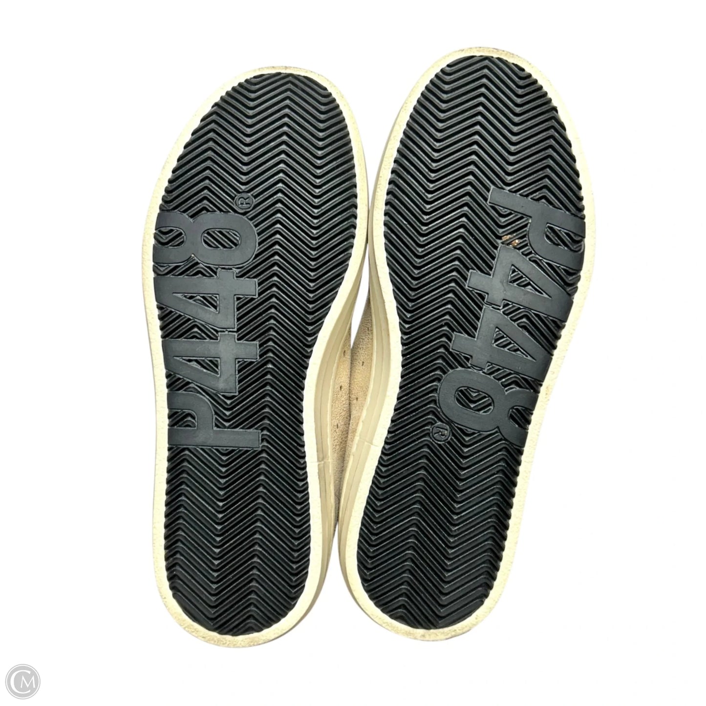 Shoes Sneakers By P448 In Gold & Grey, Size: 5.5