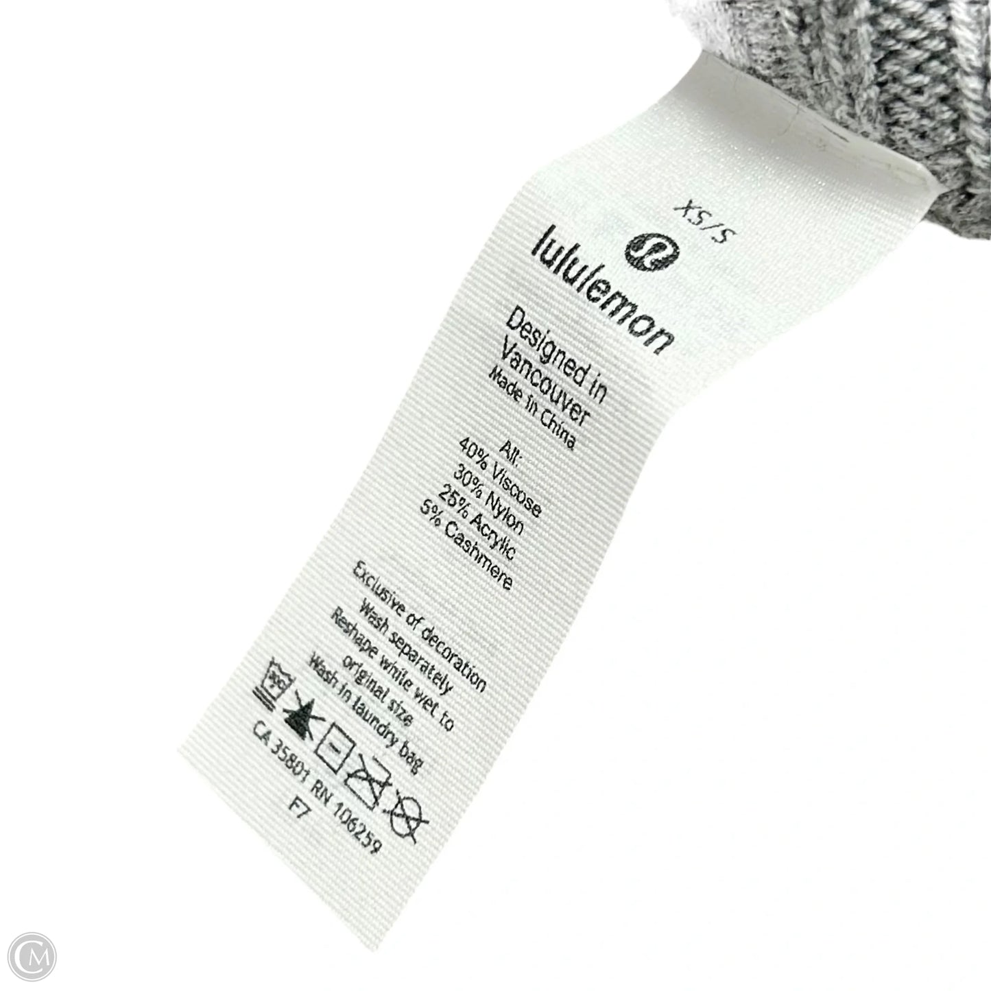 Sweater By Lululemon In Grey, Size: XS/S