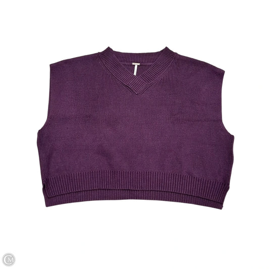 Vest Sweater By Free People In Purple, Size: M