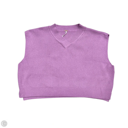 Vest Sweater By Free People In Purple, Size: M