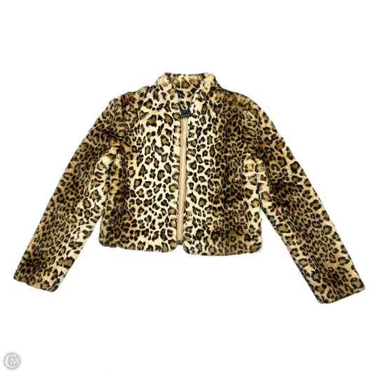 Coat Faux Fur & Sherpa By Trouve In Animal Print, Size: M