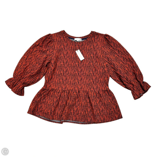 Top Long Sleeve By Ro & De In Blue & Orange, Size: M