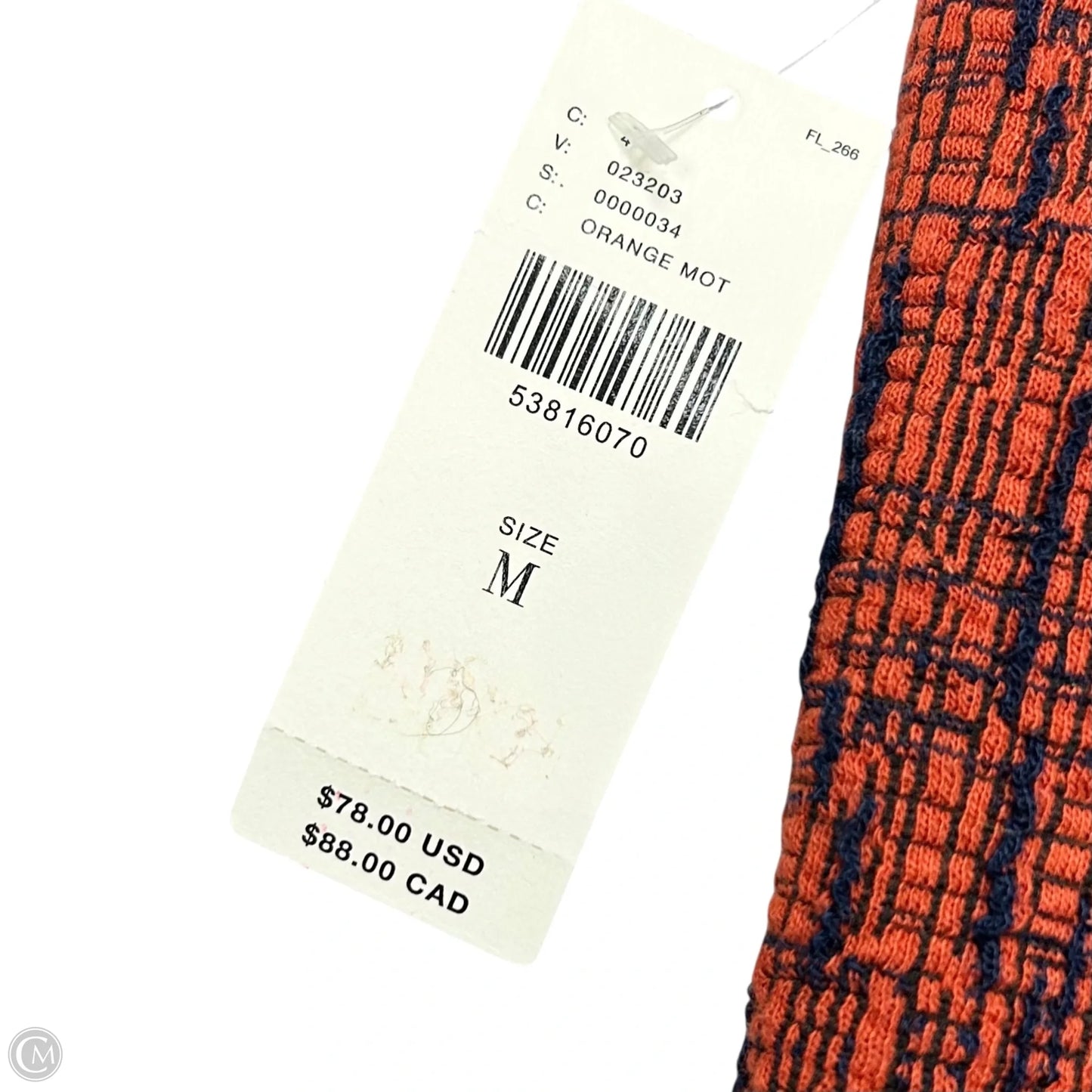 Top Long Sleeve By Ro & De In Blue & Orange, Size: M