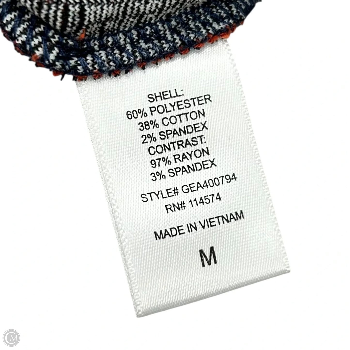 Top Long Sleeve By Ro & De In Blue & Orange, Size: M