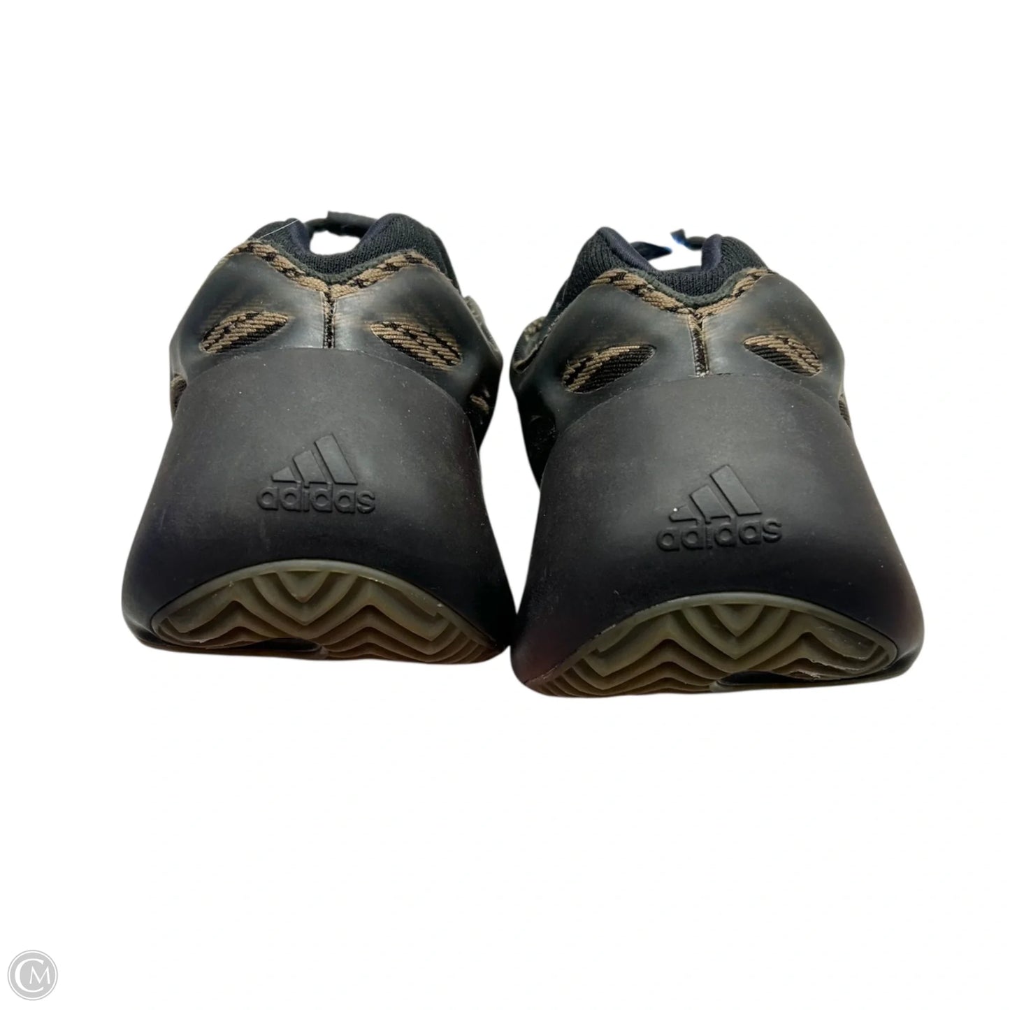 Shoes Luxury Designer By Yeezy In Black & Tan, Size: 8.5