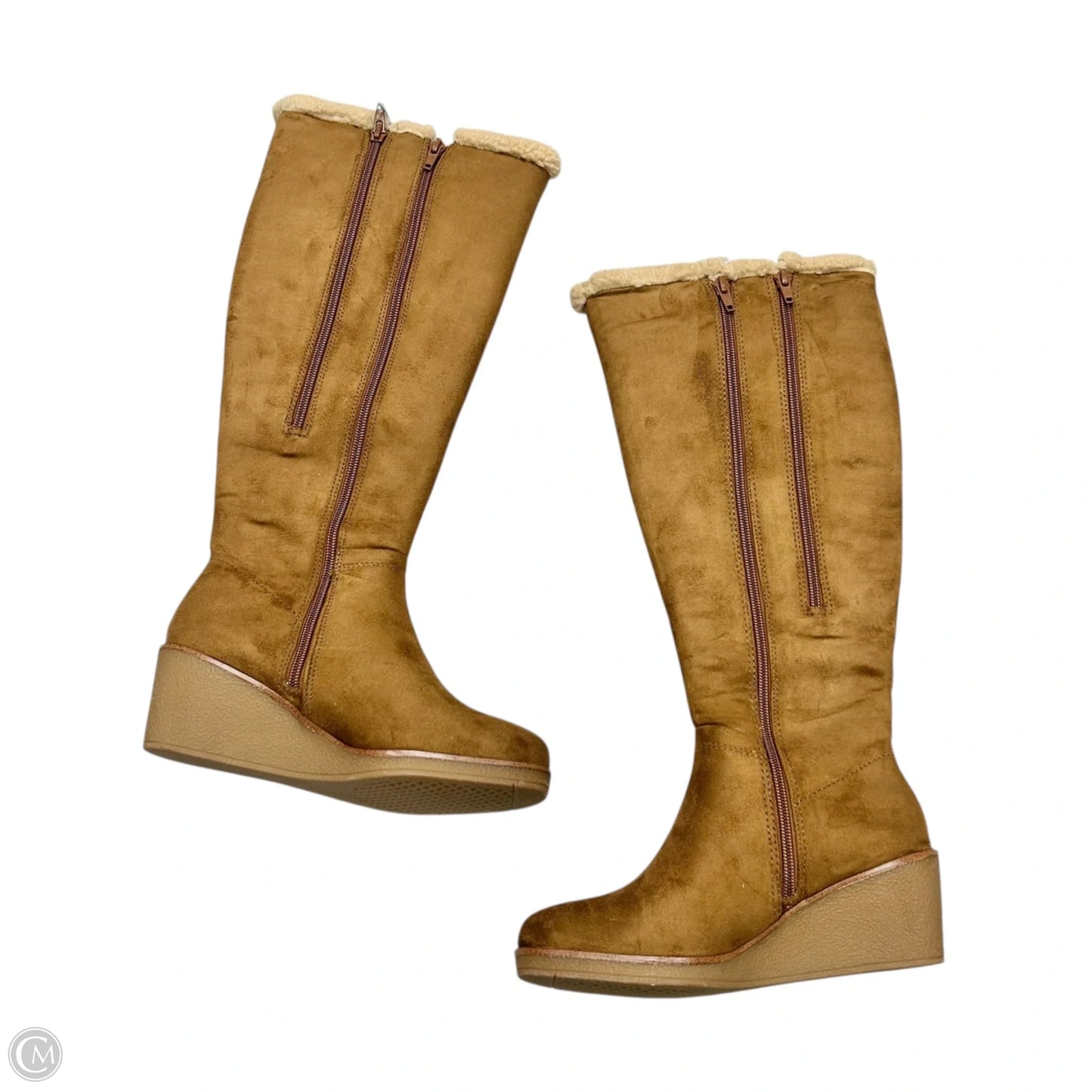 Boots Mid-calf Heels By Aerosoles In Brown, Size: 6