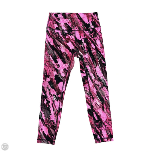 Athletic Leggings By Lululemon In Black & Pink, Size: M