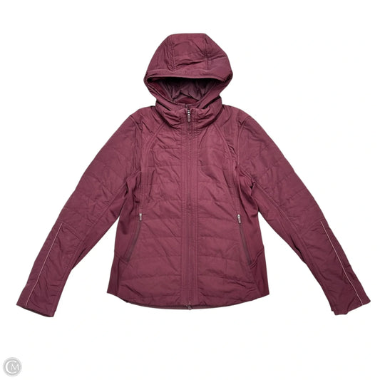 Athletic Jacket By Lululemon In Maroon, Size: L