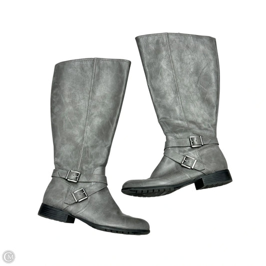 Boots Mid-calf Flats By Life Stride In Grey, Size: 9.5