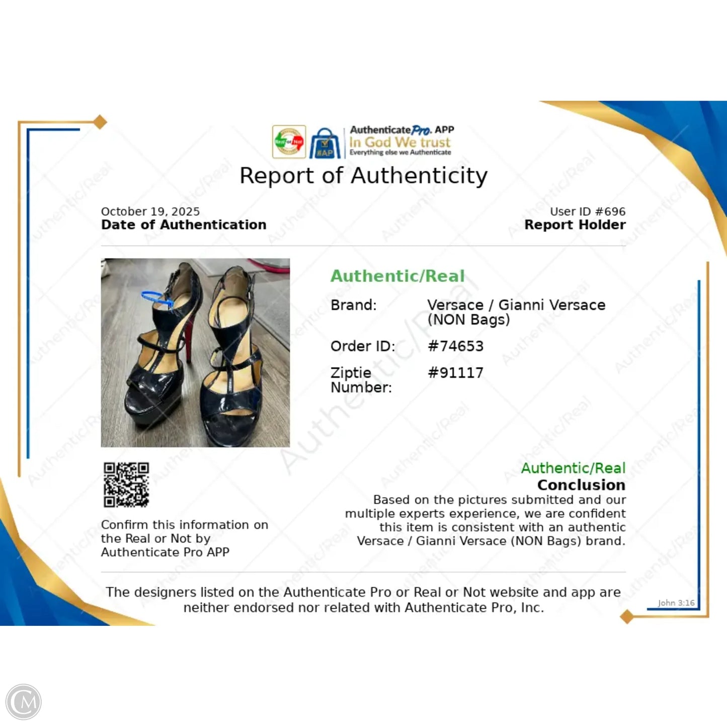 Shoes Luxury Designer By Versace In Black & Pink, Size: 8.5