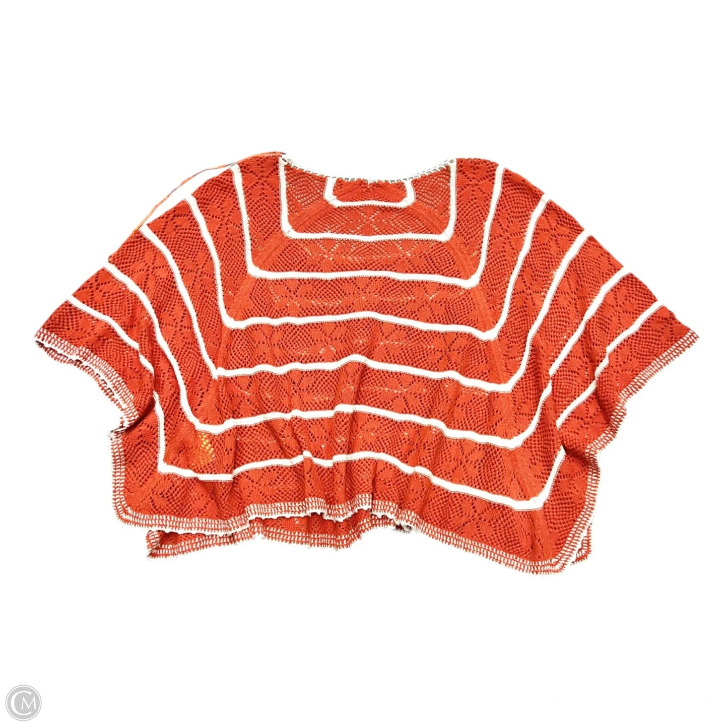 Sweater Short Sleeve By Free People In Orange & White, Size: Xs