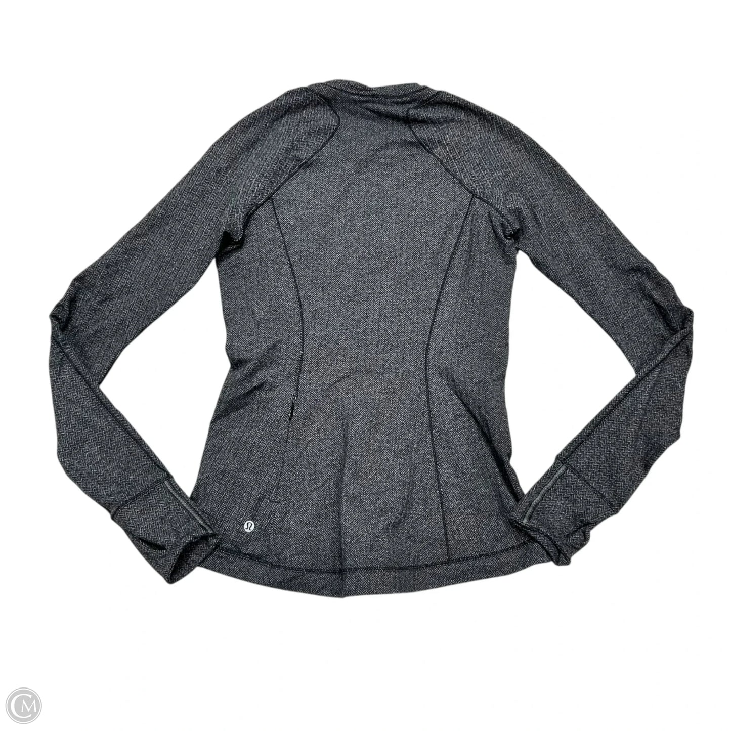 Athletic Sweatshirt Crewneck By Lululemon In Black & Grey, Size: S