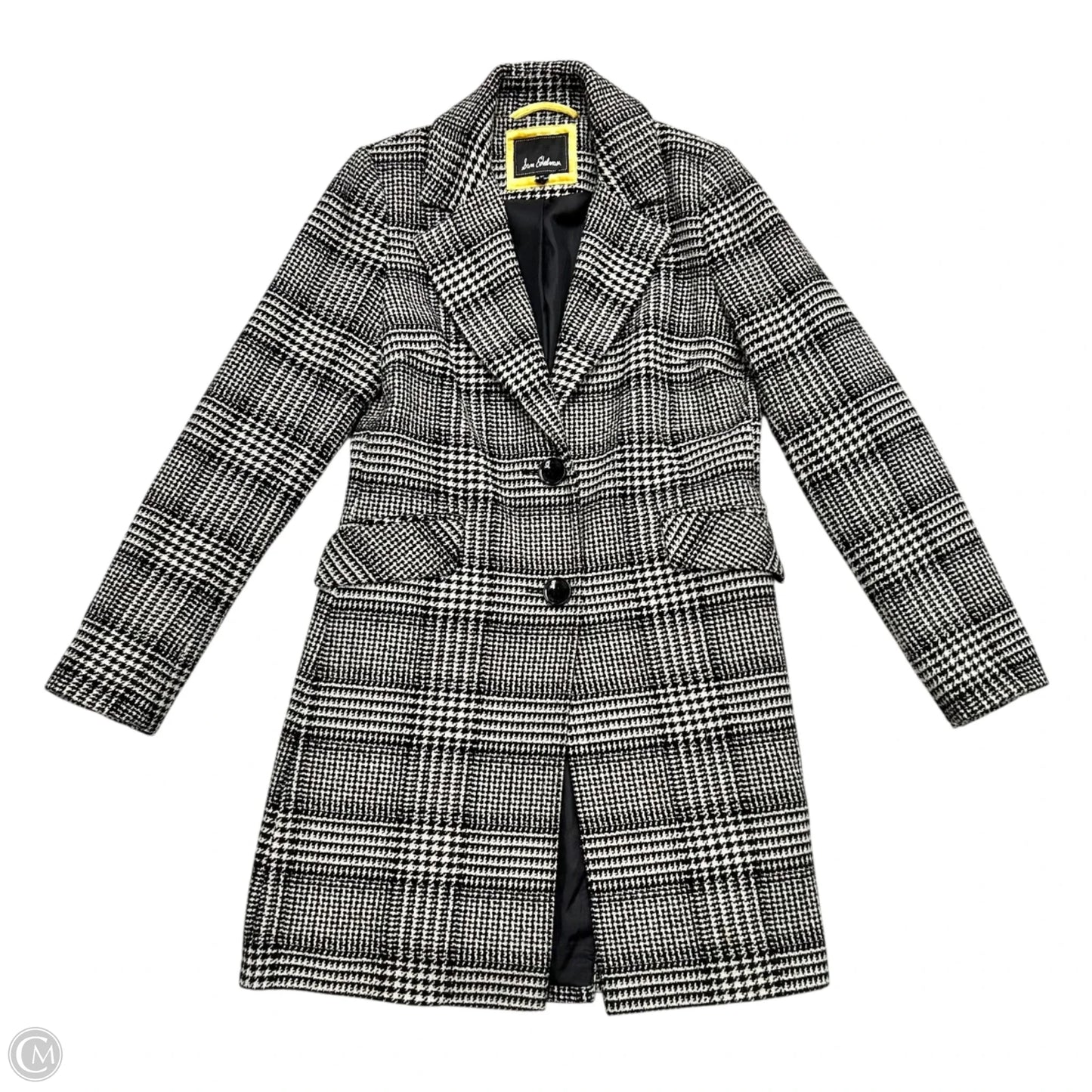 Coat Peacoat By Sam Edelman In Black & White, Size: Xs