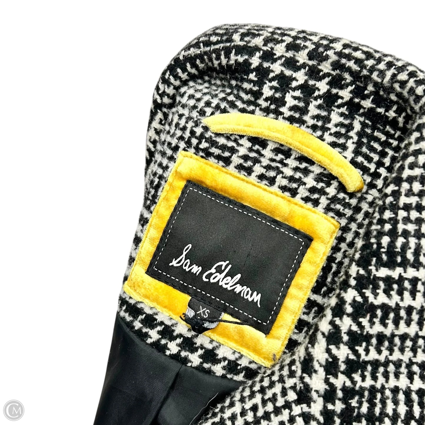 Coat Peacoat By Sam Edelman In Black & White, Size: Xs