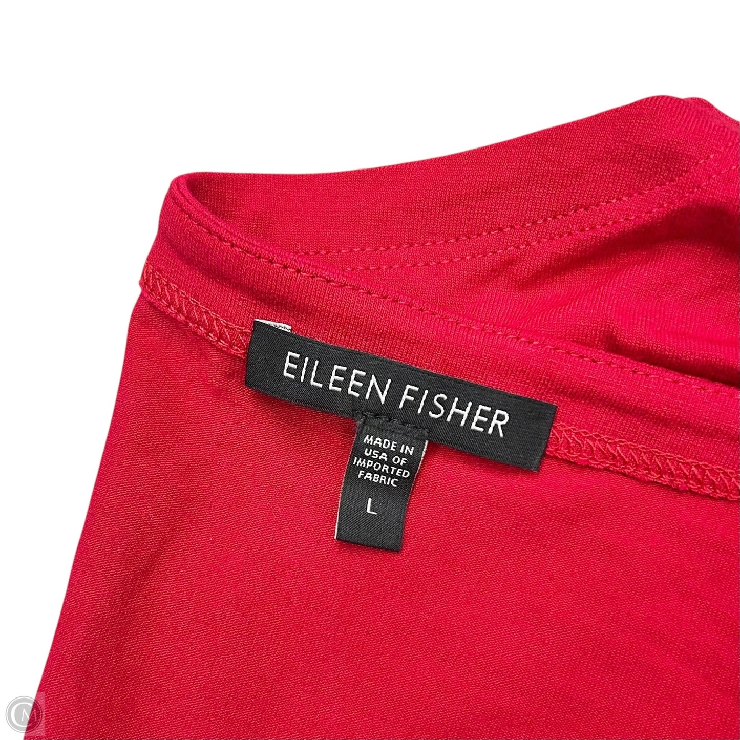 Top 3/4 Sleeve By Eileen Fisher In Red, Size: L