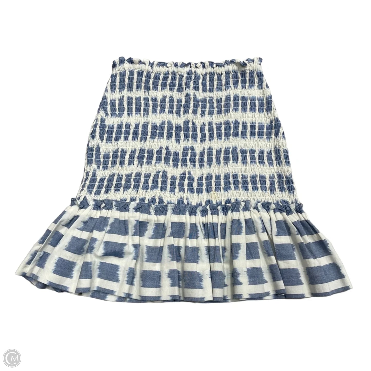 Skirt Mini & Short By Veronica Beard In Blue & White, Size: Xs