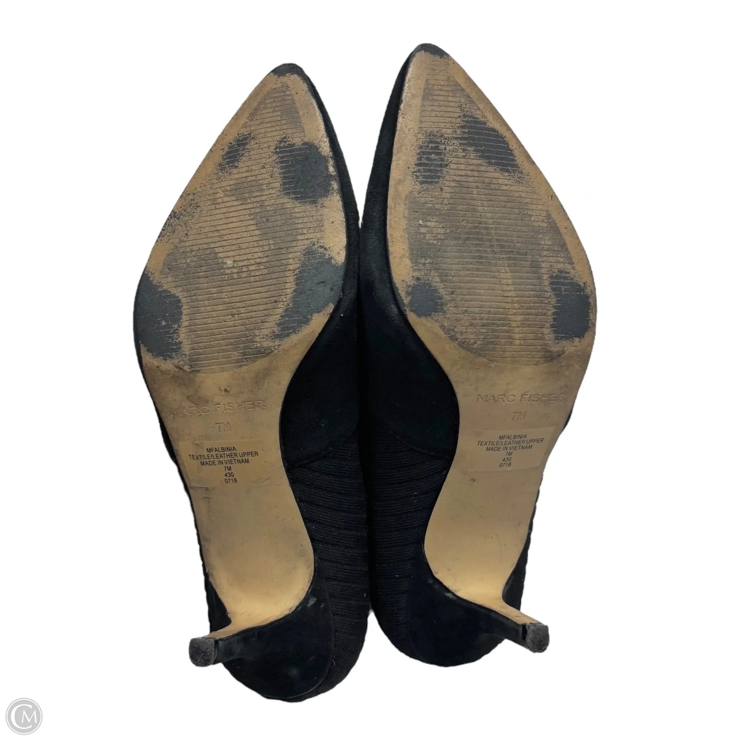 Boots Ankle Heels By Marc Fisher In Black, Size: 7