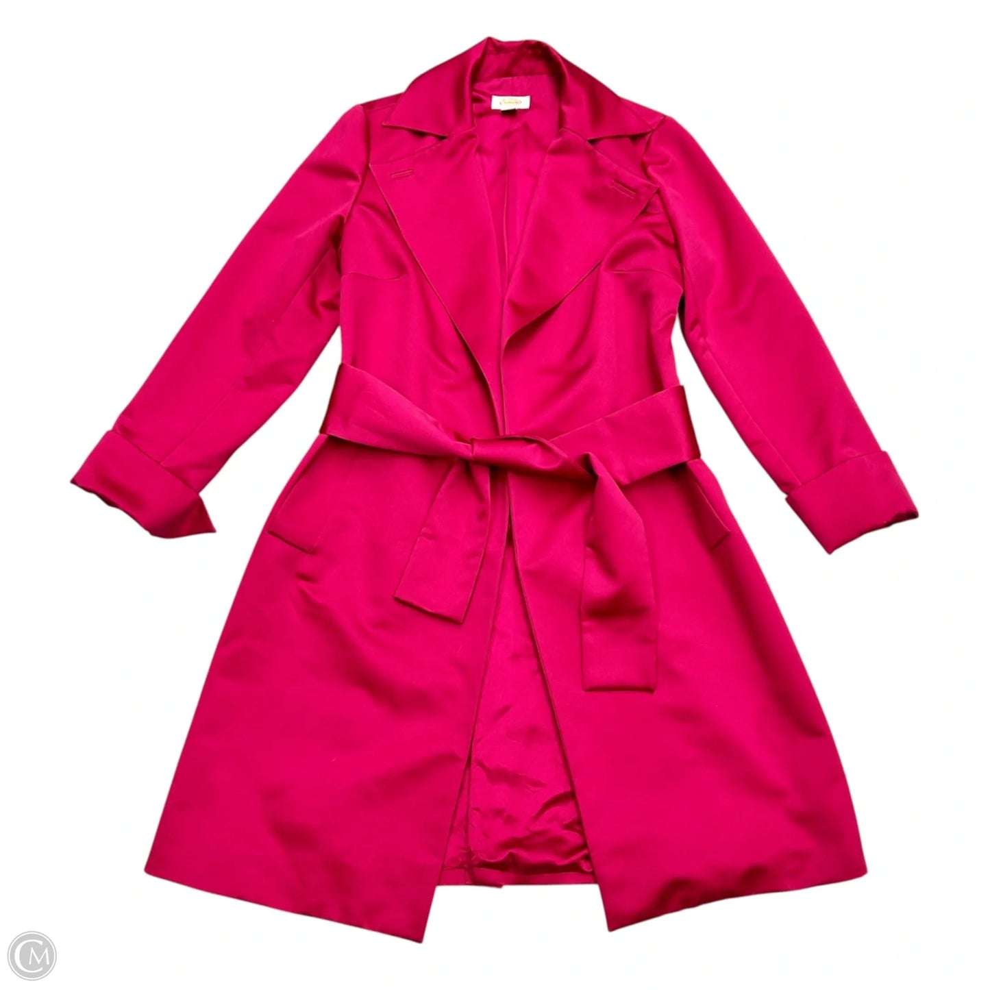 Coat Trench Coat By Talbots In Pink, Size: M