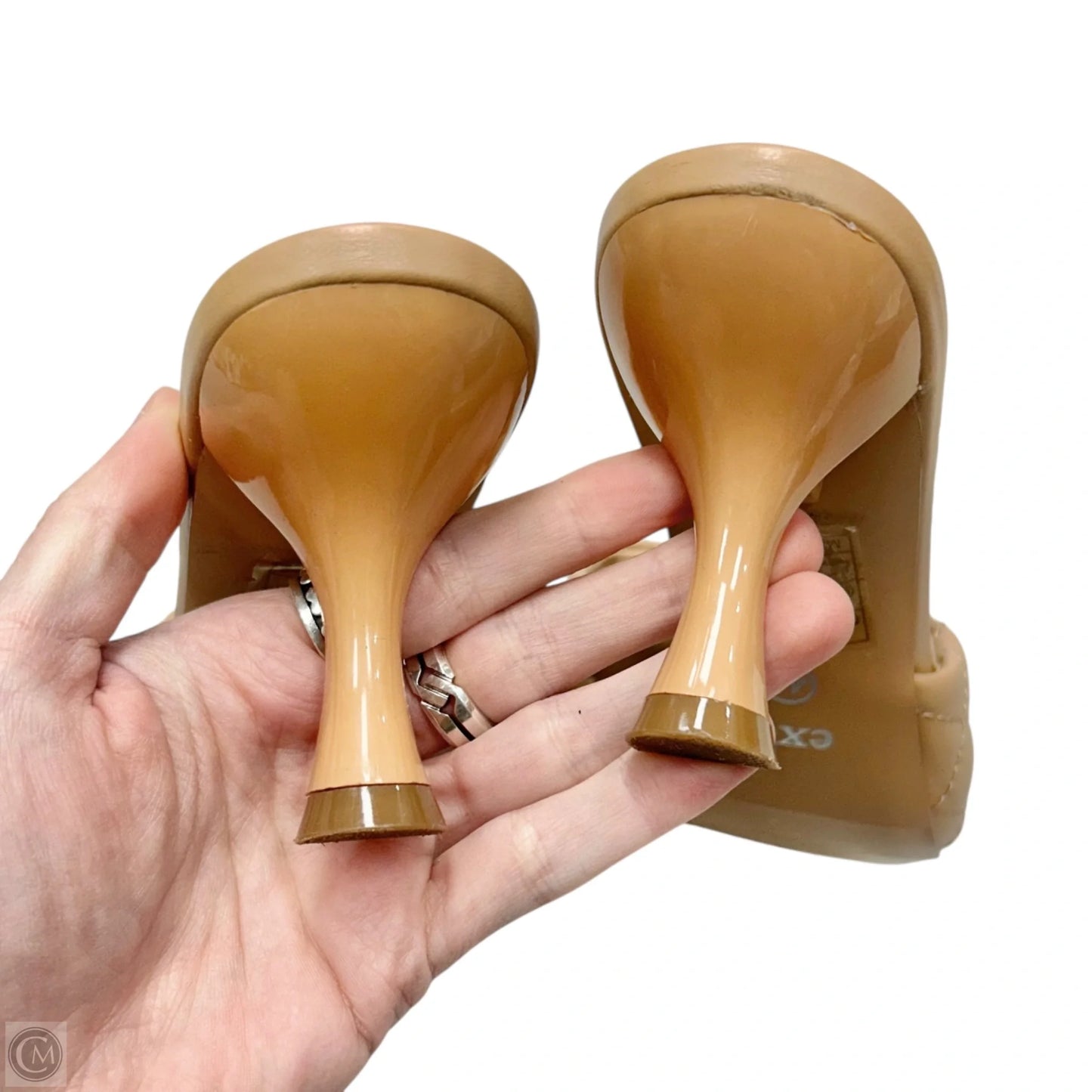 Shoes Heels Kitten By Exe In Tan, Size: 9.5