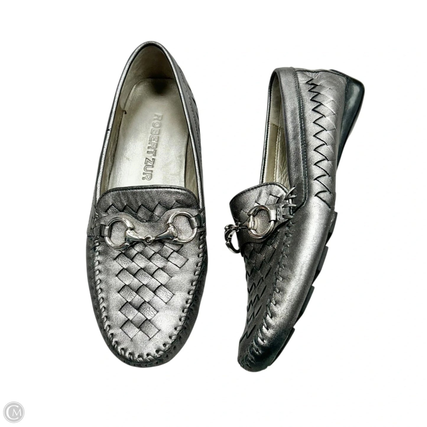 Shoes Flats By Robert Zur In Silver, Size: 8.5