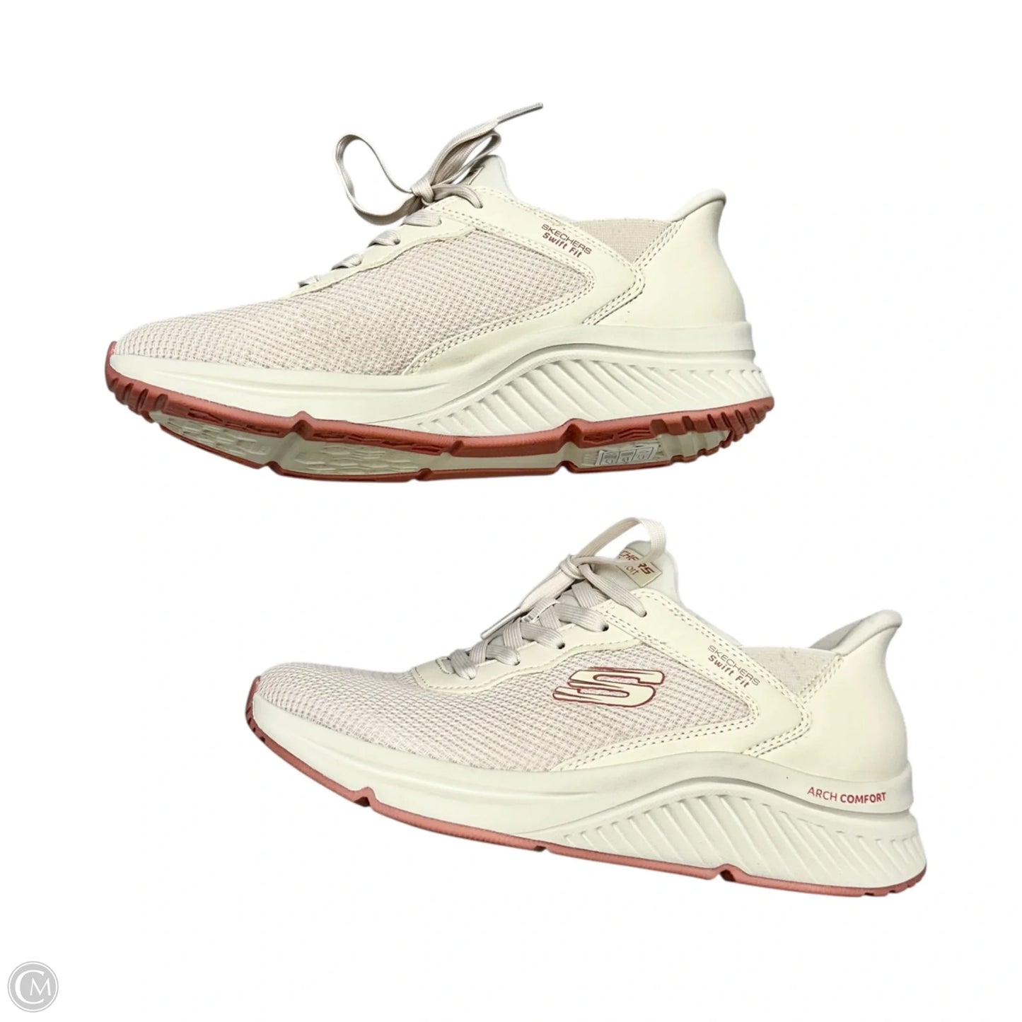 Shoes Athletic By Skechers In Cream, Size: 8.5