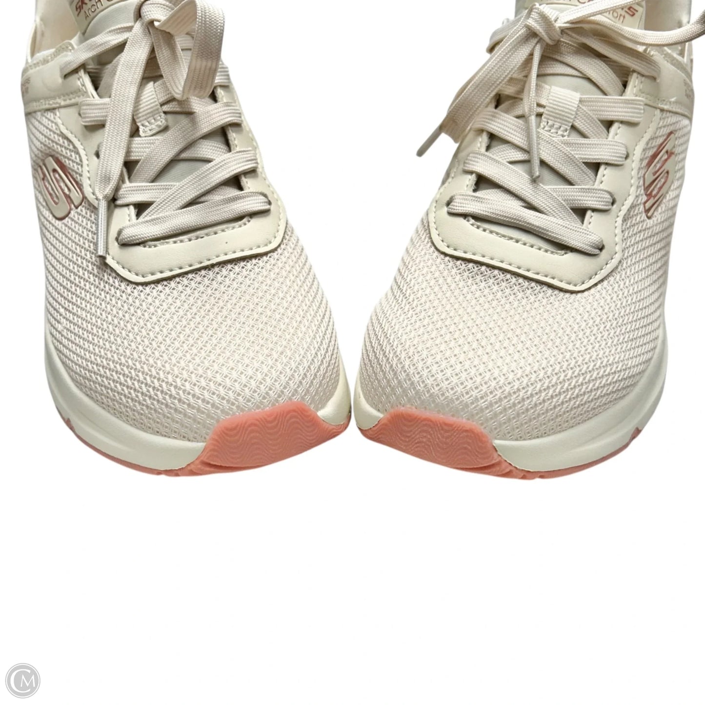 Shoes Athletic By Skechers In Cream, Size: 8.5