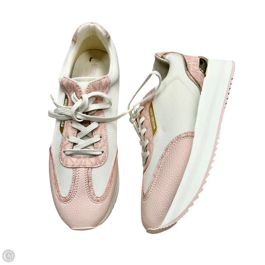 Shoes Designer By Michael Kors In Pink & White, Size: 8.5