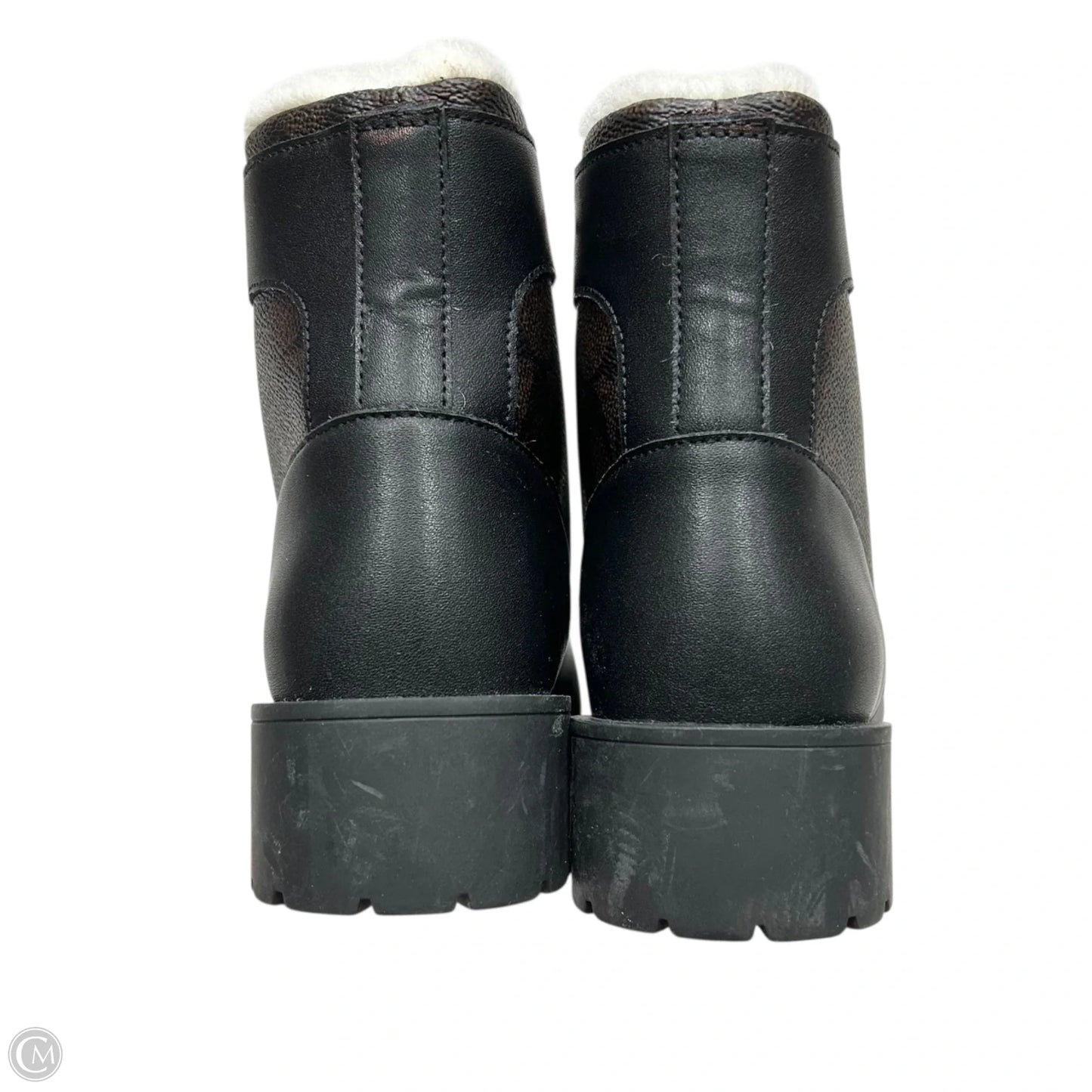 Boots Designer By Coach In Black & Brown, Size: 8.5