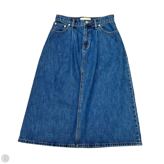 Skirt Midi By Gap In Blue Denim, Size: 4