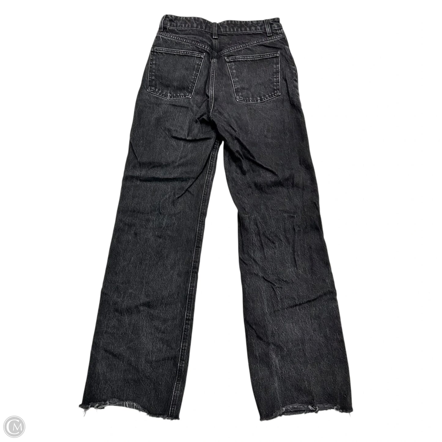 Jeans Straight By Zara In Black Denim, Size: 6