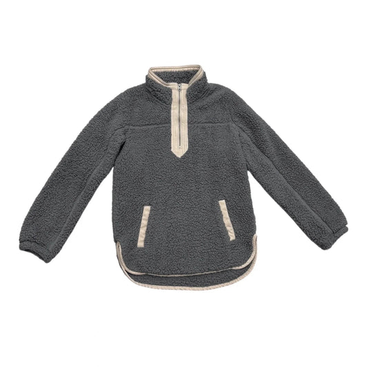 Jacket Faux Fur & Sherpa By Abercrombie And Fitch In Cream & Grey, Size: S